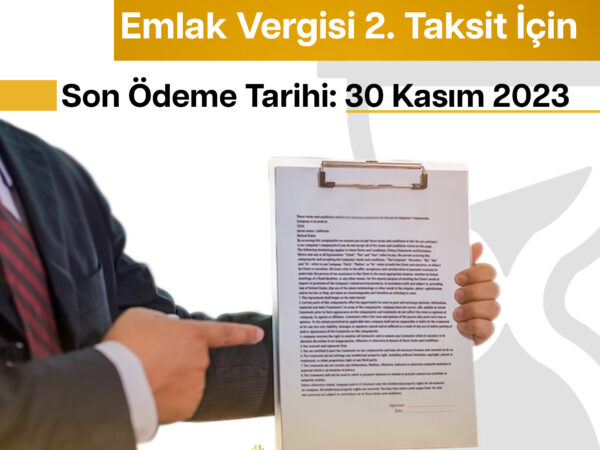 Emlak Vergisi 2. Taksit için Son Ödeme Tarihi: 30 Kasım 2023