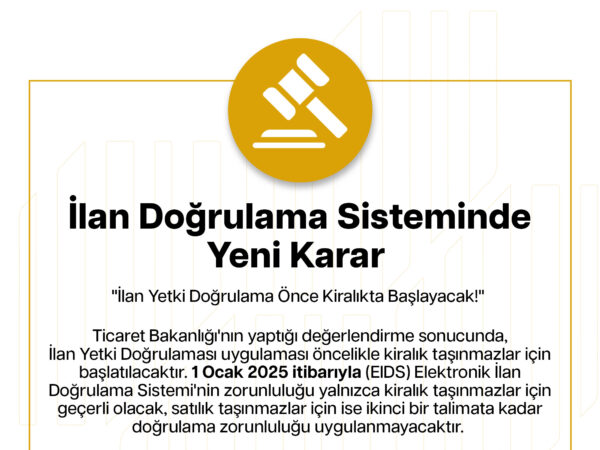 İlan Doğrulama Sisteminde Yeni Karar!