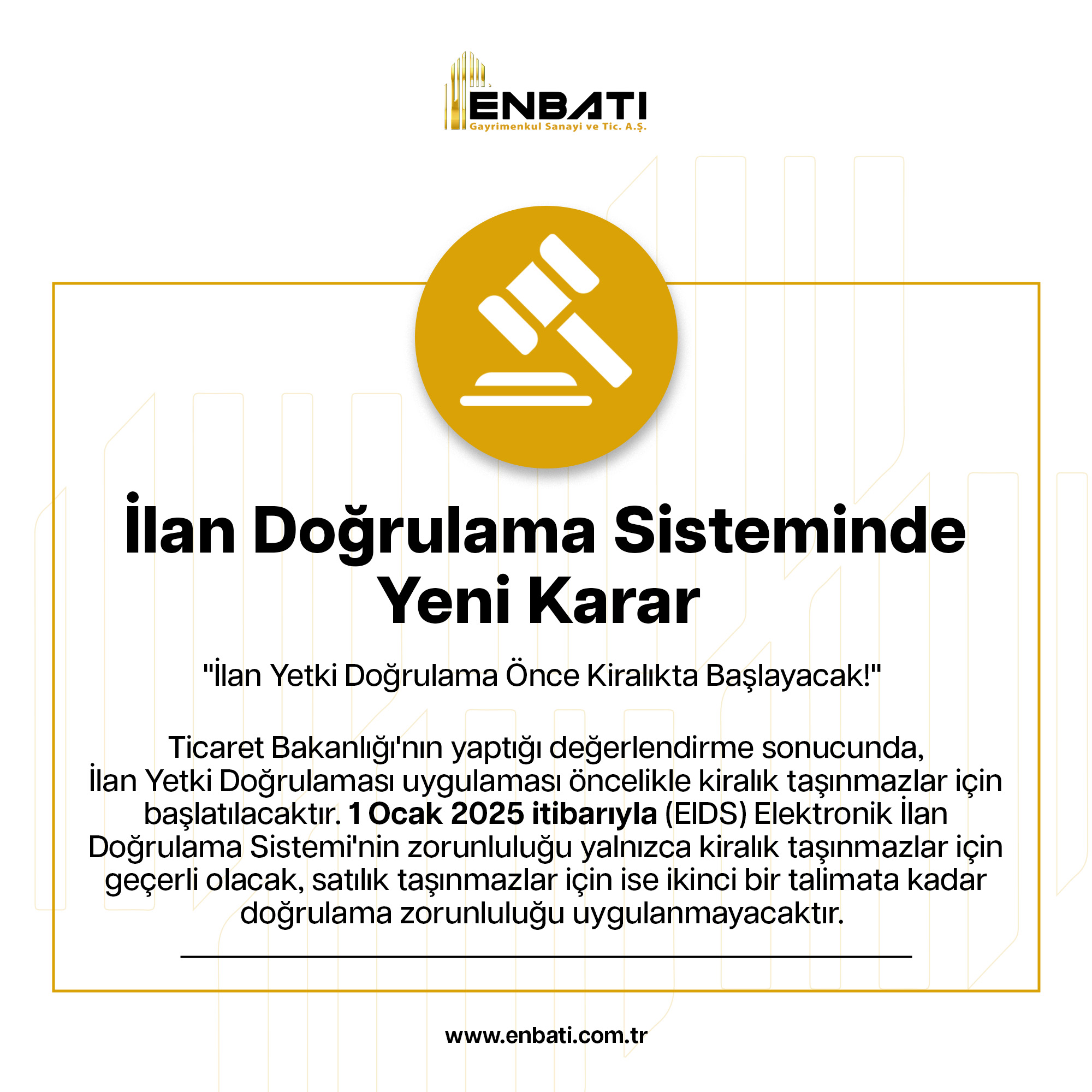 İlan Doğrulama Sisteminde Yeni Karar!