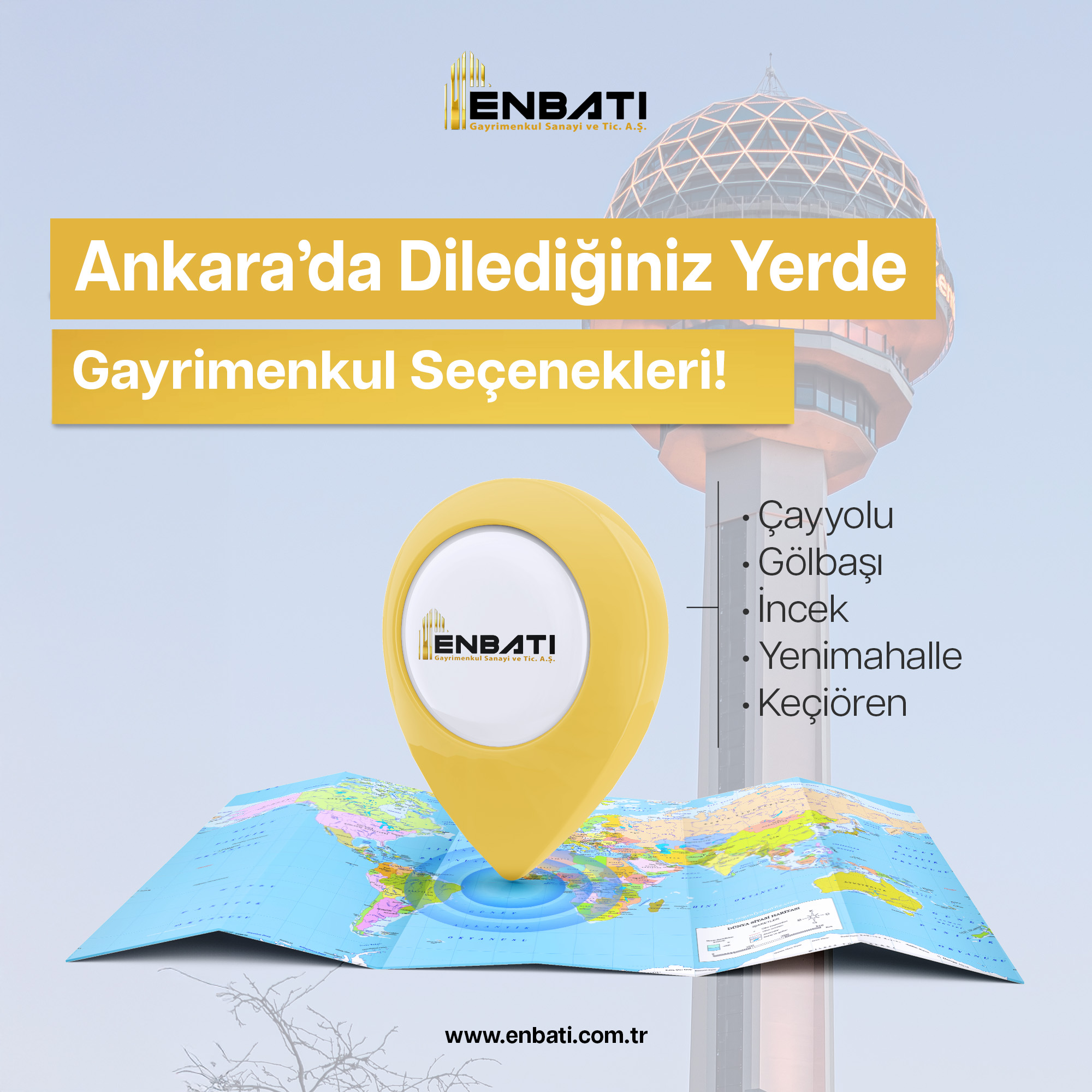 Ankara’da Dilediğiniz Yerde Gayrimenkul Seçenekleri!